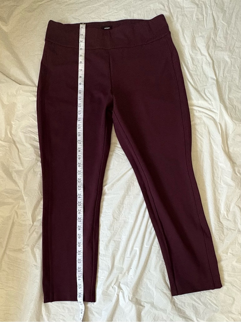 Express Straight Leg Ponte Pants in Plum